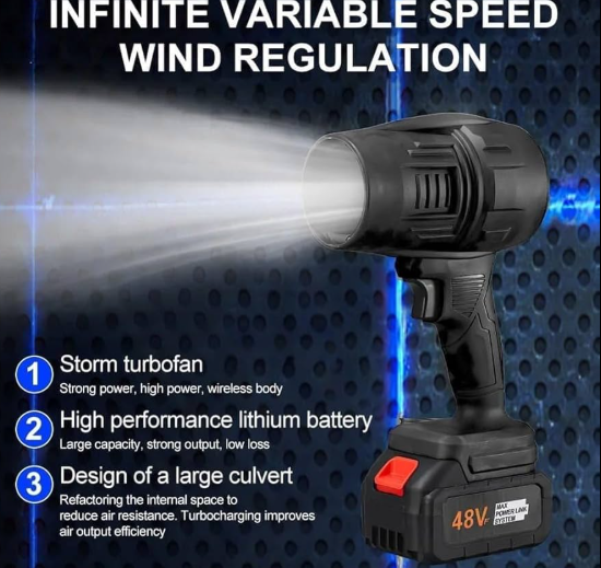 48V Jet Blower with Lithium Battery – Portable High-Performance Air Mover