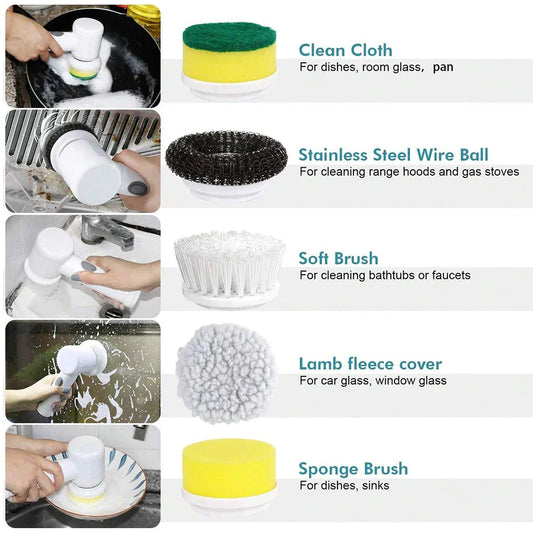 Electric Spin Scrubber – Wireless Multi-Purpose Cleaning Brush