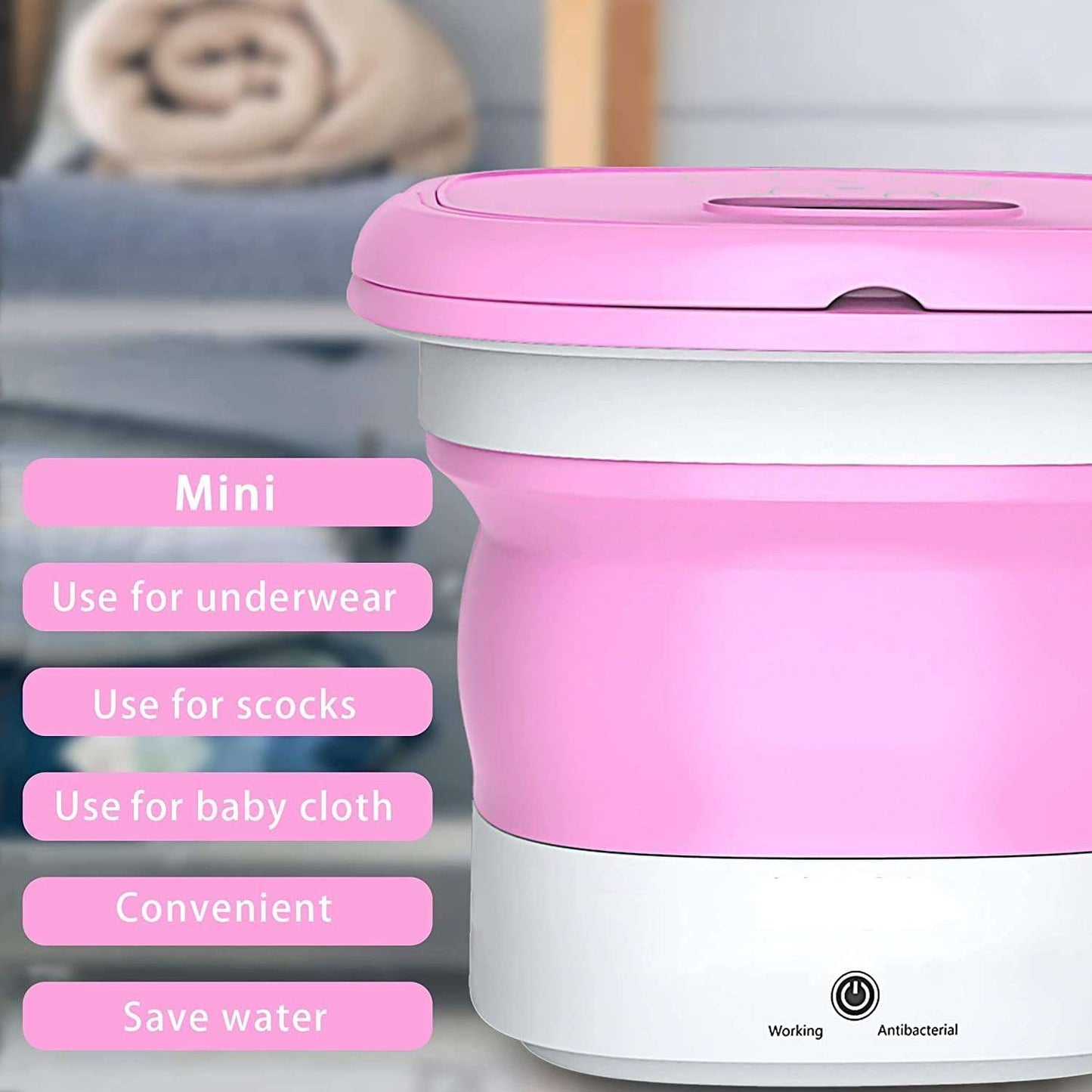 Portable Folding Washing Machine without Dryer